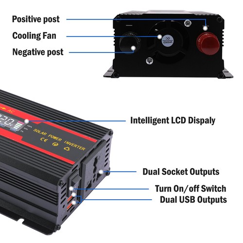 4000W Modified Sine Wave Power Inverter 12V to 110V or 220V Converter With 3AC - 第 18/56 張圖片