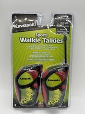 Kawasaki Sports Walkie Talkies w/ Belt Clip, Morse Code 200 ft. Range Radio toy