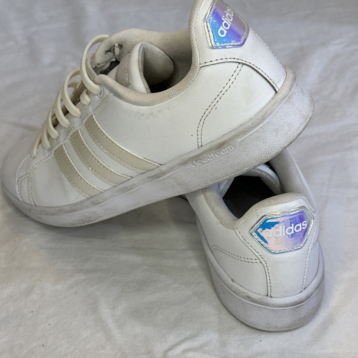 Adidas Neo Cloudfoam Memory Women White Holographic Sneakers Shoes Size 8.5 | eBay Adidas Neo Cloudfoam Memory Women White Holographic Sneakers Shoes Size 8.5 | eBay