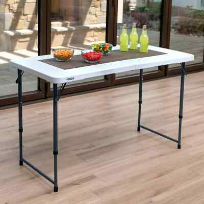 LIFETIME 4ft Höhenverstellbarer Handwerk Camping und Utility Klapptisch