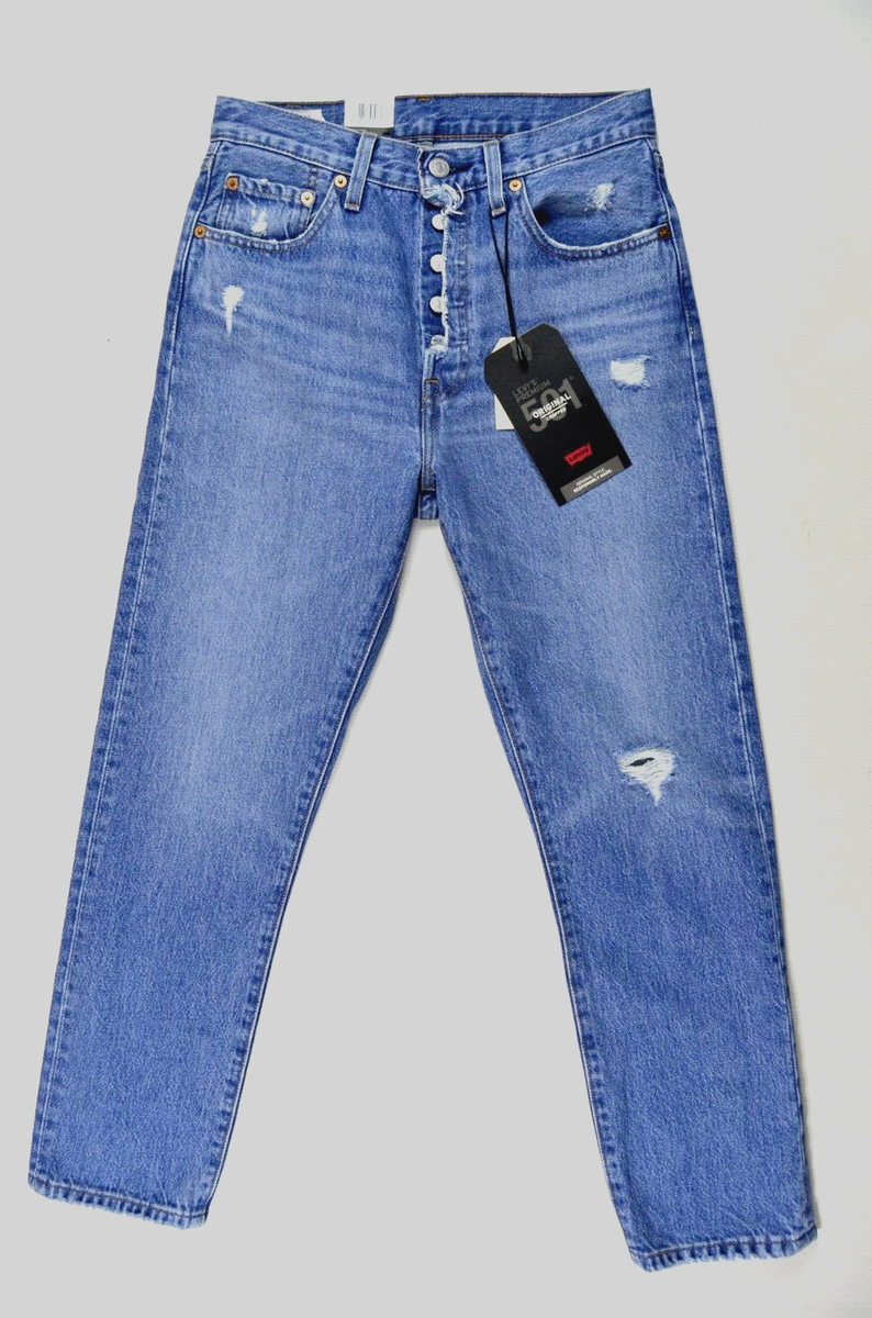NEW LEVIS 501 High raw rise JEANS W25 L26 size womens ladies