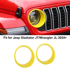 Car Front Headlight Lamp Panel Decor Cover Trim Shell For 2024+ Jeep Wrangler JL