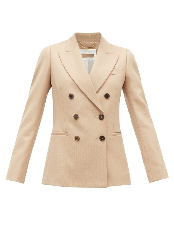 ジャケット Chloe' Double-Breasted Virgin Wool Blend Blazer CHLOÉ Double-breasted wool blazer | NET-A-PORTER