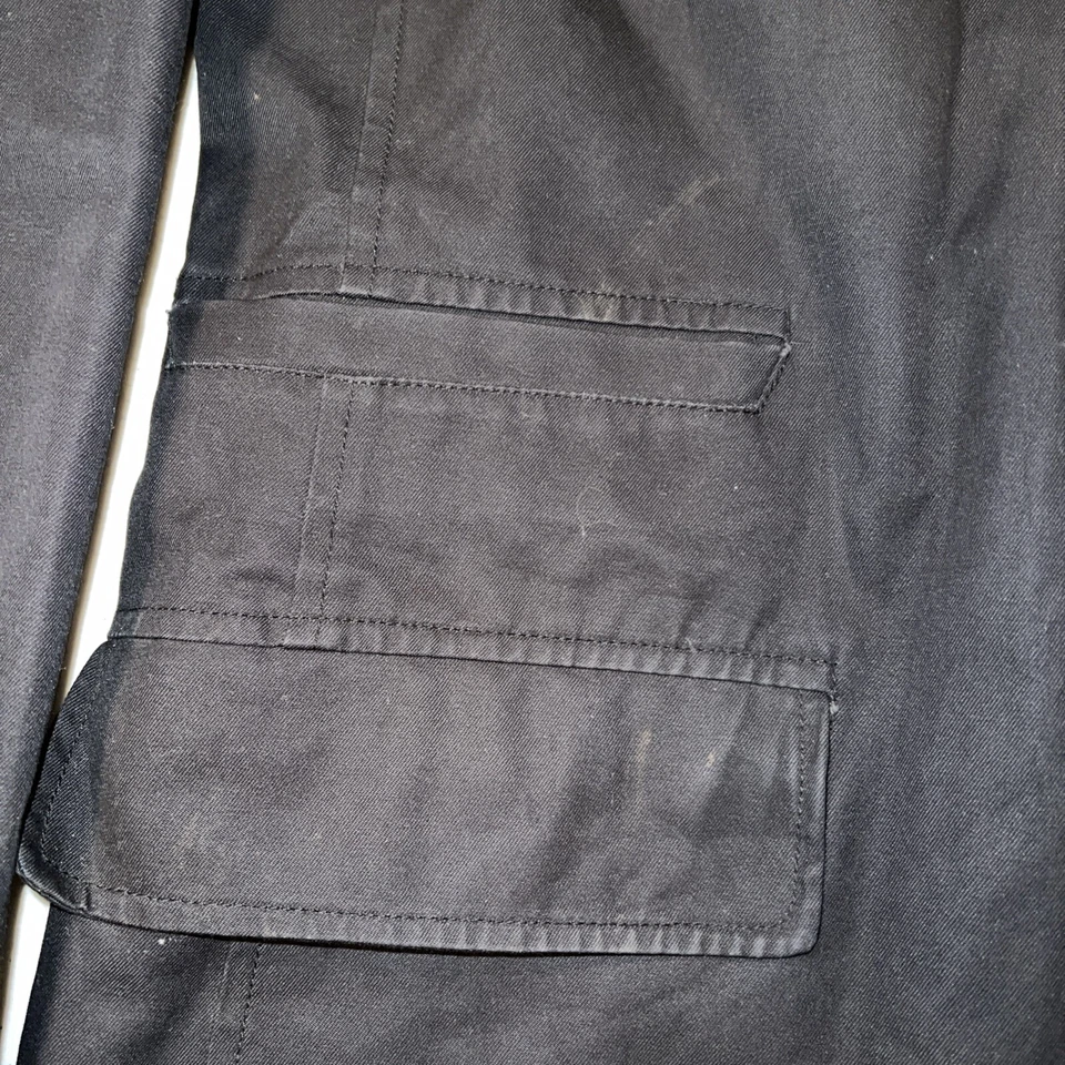 Ben Sherman Trench Coat Jacket Black Cotton L - Image 2 of 4