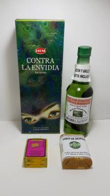 DESPOJO KIT COMPLETO BAÑO CONTRA ENVIDIA PARA ALEJAR LO MALO INSTRUCCIONES INCLU
