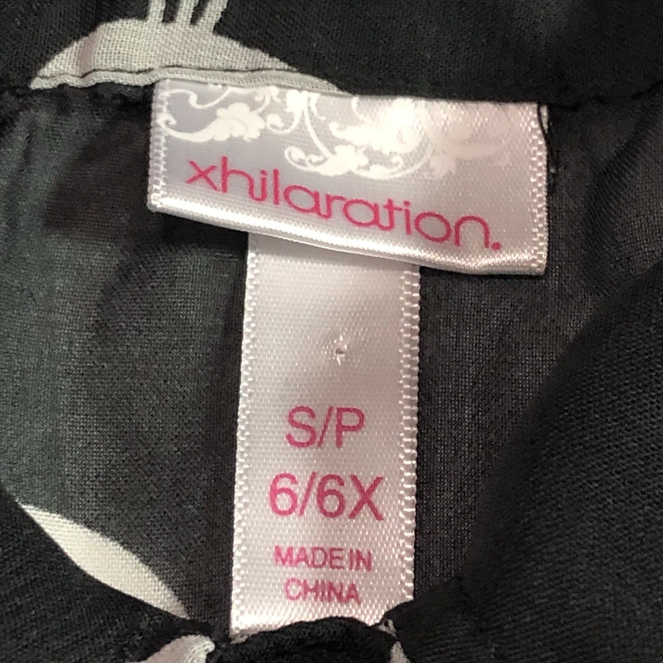 Xhilaration 背心上衣女孩 SP 6-6x 全印猫巫婆哥特嬉皮垃圾 — 第 2/4 张图片
