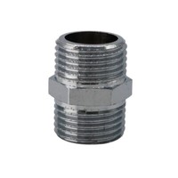 "Messing Doppelnippel 3/4\" Ag Verchromt, Ag X Ag Nippel, Gewindefitting, Messing"