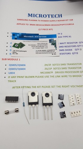 SAMSUNG BN44-00162A PSPF411701A BN44-00161A PSPF531801A REPAIR KIT QS801/QS802 