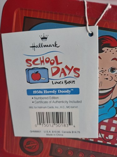 Hallmark School Days Lunch Box "1950's Howdy Doody" New! 6x5 Inches - Picture 4 of 7