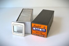 Mansfield Kwik Klick Metal / Glass 35mm Slide Mounts, Box of 40