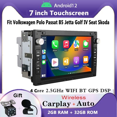 7'' Android 12 Car Stereo Radio GPS 32G CarPlay WIFI For VW Polo Passat B5 Jetta