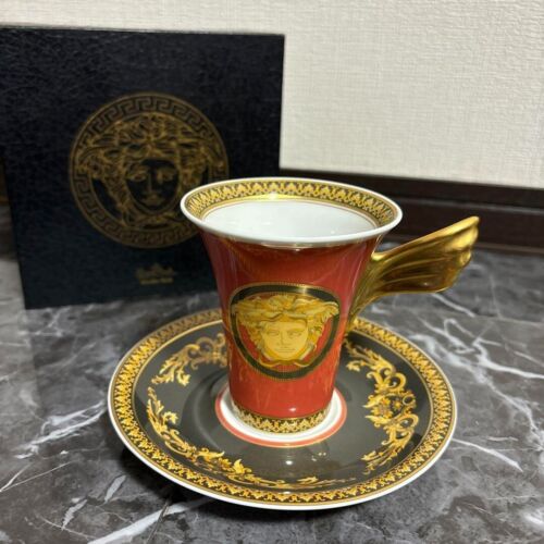 Versace Cup & Saucer Antique Boxed　Unused - Picture 1 of 11