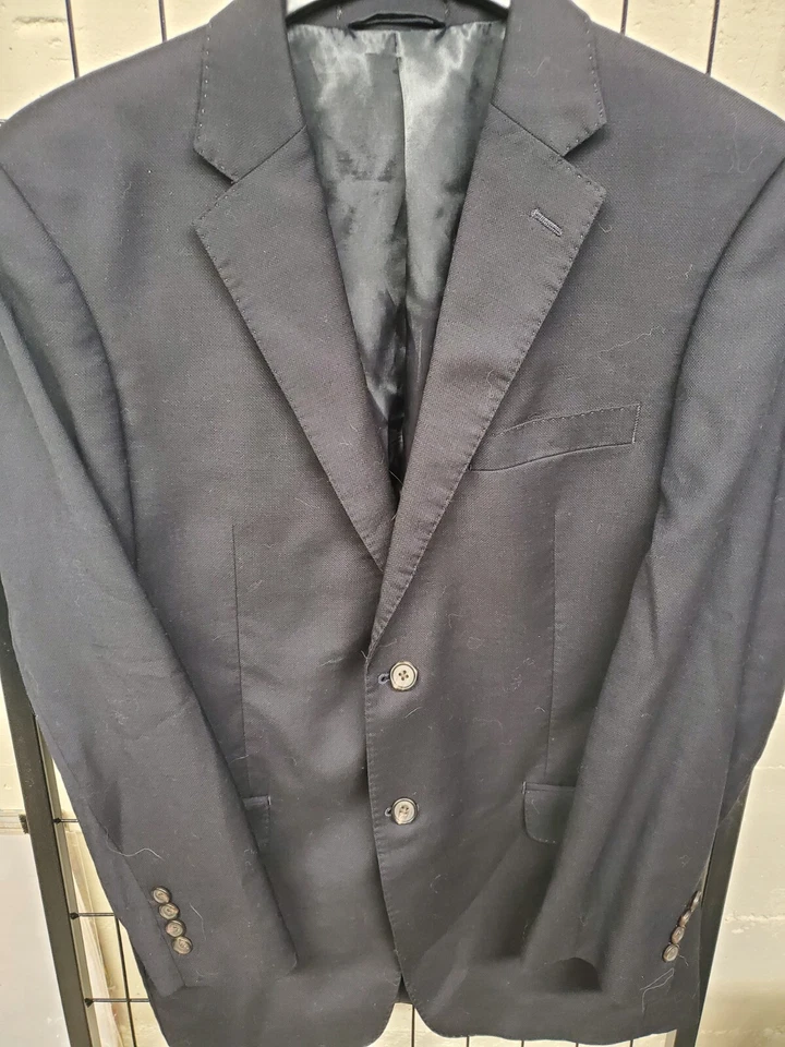 Blazer Chaqueta Deportiva Ralph Lauren Etiqueta Negra Calce Ajustado 100% Lana Doble Ventilación 38R Foto 2 de 4