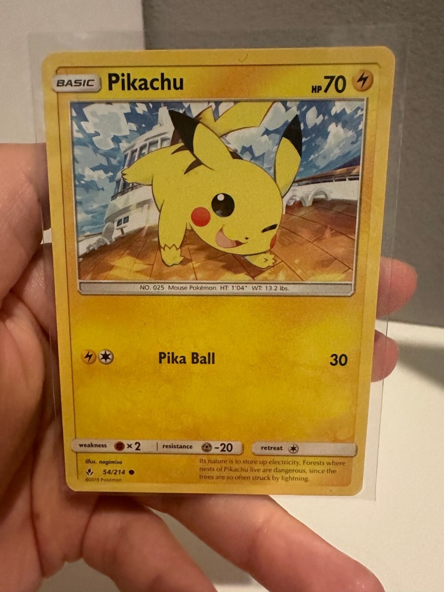1x Pokémon Card Pikachu Sun & Moon Unbroken Bond 54/214 Non Holo