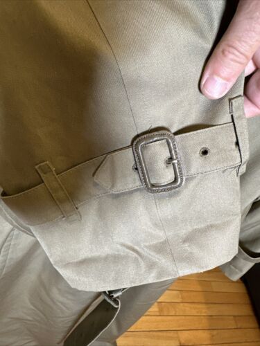 Burberrys Mens 42 R Nova Check Wool Lined Trench Coat Jacket Army Khaki Burberry - Picture 7 of 16