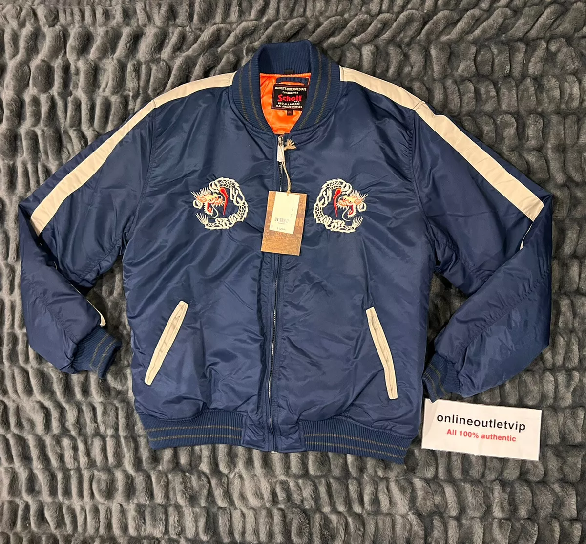 Schott navy best sale jacket