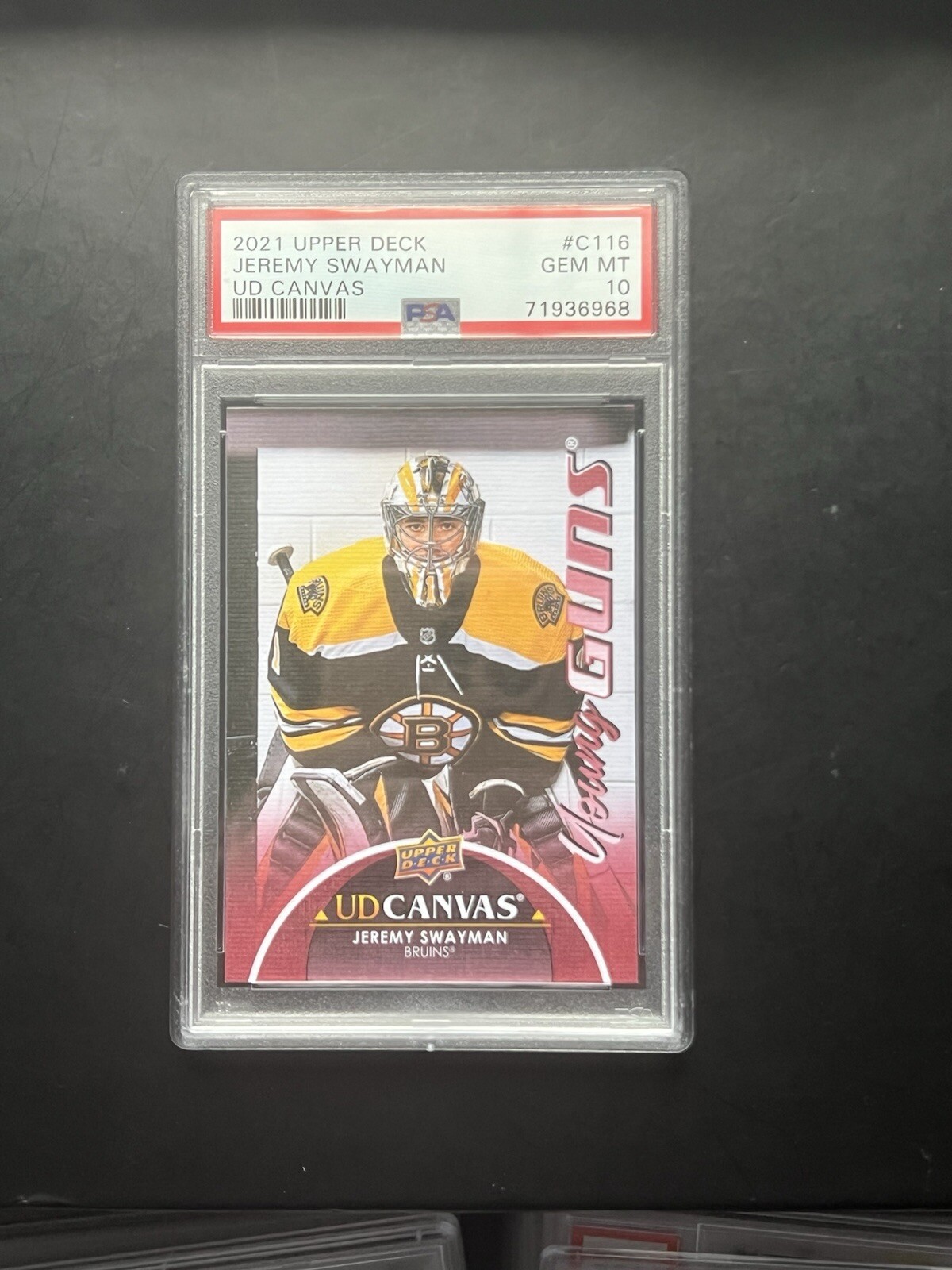 Jeremy Swayman Young Guns Canvas PSA 10 # C116 Rookie RC 2021-22 Upper Deck