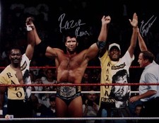 Razor Ramon & Earl Hebner Signed 16x20 Photo BAS COA WWE Walter Payton Picture