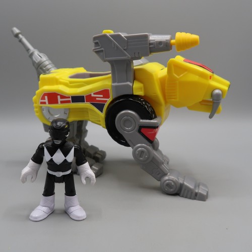 Imaginext Power Rangers Tigre Diente de Sable con Misil y Juego de Juguete Ranger Negro - Imagen 3 de 8