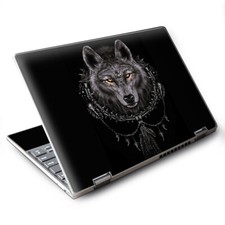 Skins for Lenovo Yoga 710 11" decals wrap Wolf dreamcatcher back white