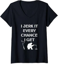 Funny Ice Fishing Quote For Frozen Lake Fisherman Ladies' O-Neck Tshirt