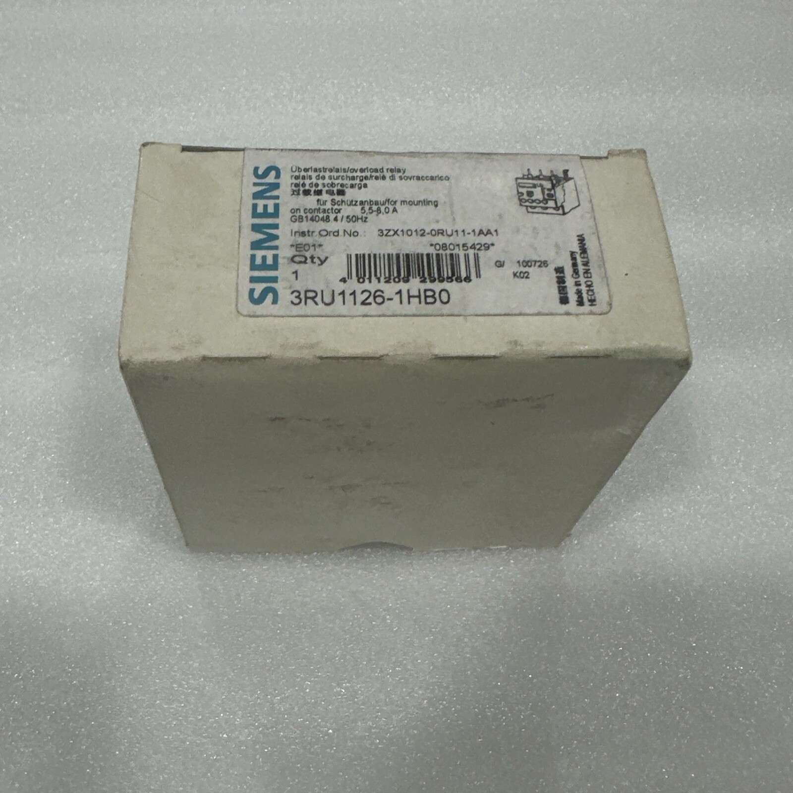 SIEMENS 3RU1126-1HB0 / 3RU11261HB0 (NEW IN BOX) FREE AND FAST SHIPPING