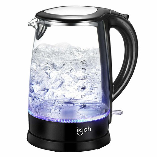 IKICH 1.7L Fast Heating 1500W Cordless Electric Kettle Black eBay