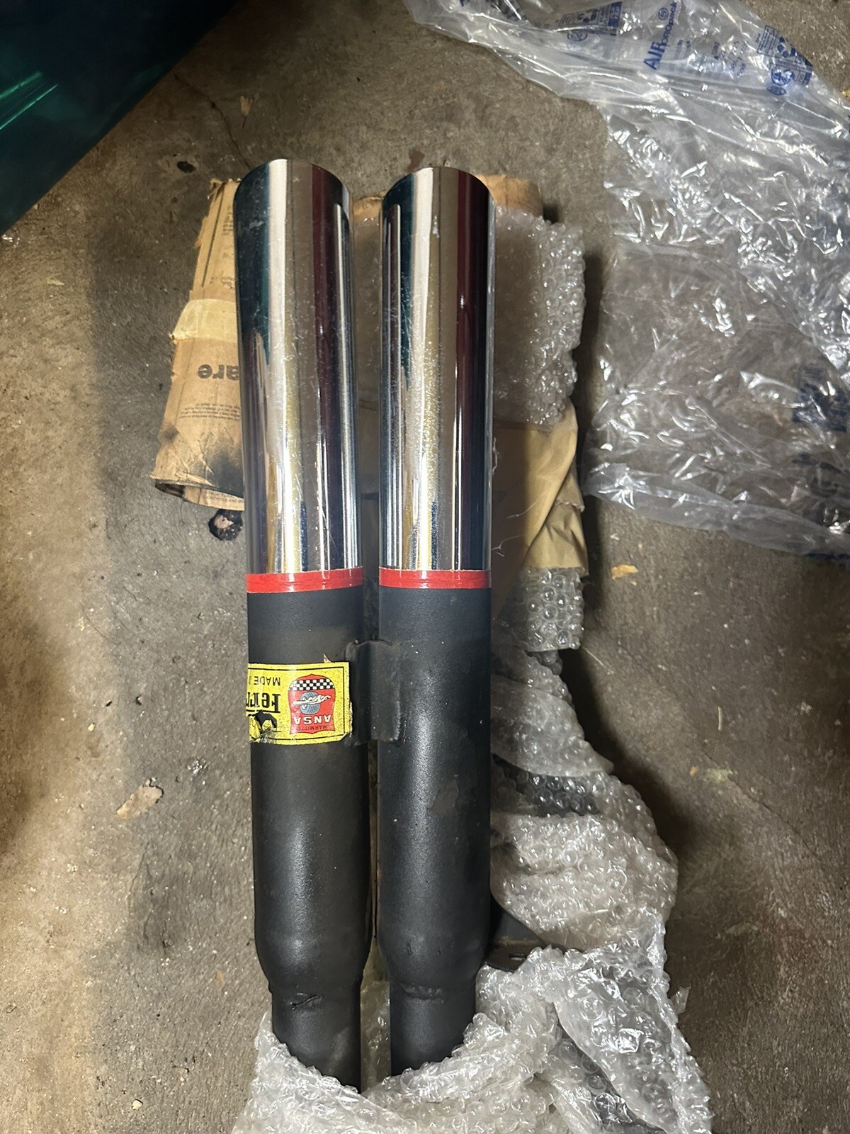 Ferrari 330 GTC - GTS ANSA Rear Muffler Right And left Sides NOS Original