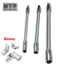 14 38 12 Flexible Socket Extension Ratchet Set Flex Bar Universal Joint