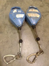Lot of 2 Falltech 7227 20' DuraTech Galvanized Steel Cable Retractable