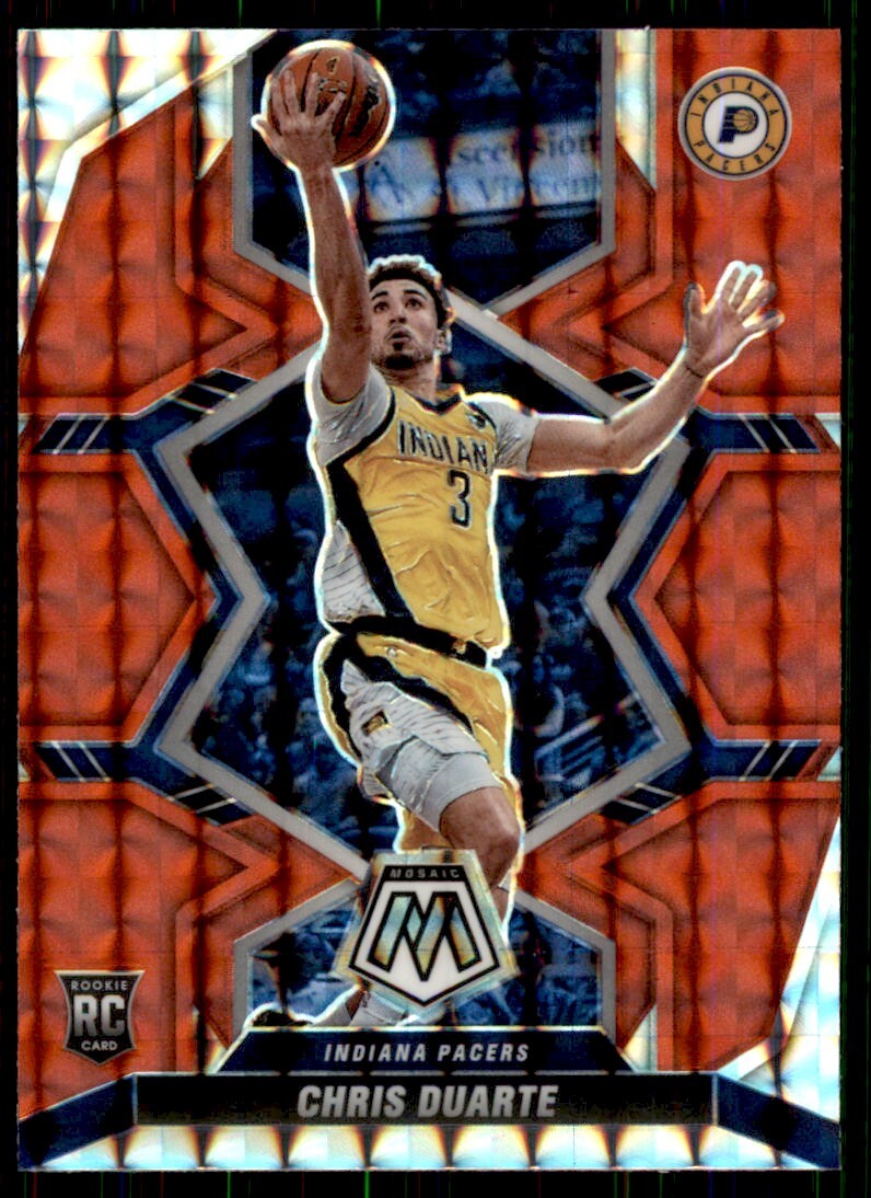 2021-22 Panini Mosaic Red Prizm Chris Duarte RC Indiana Pacers #217