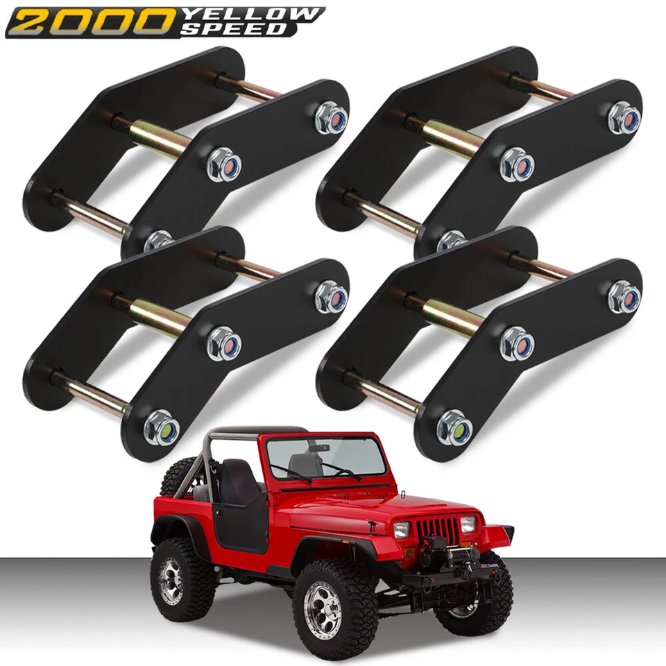 Fit For 1987-1995 Jeep Wrangler YJ Front+Rear 2" Shackle Relocation Lift Kit New - Image 3 of 4