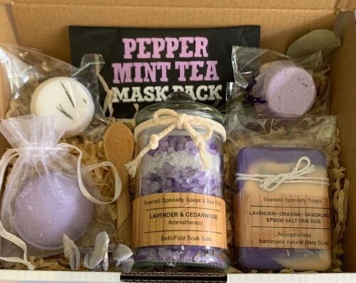 Gift box pamper packages bath spa organic self care wellness aromatherapy sets - Picture 1 of 12