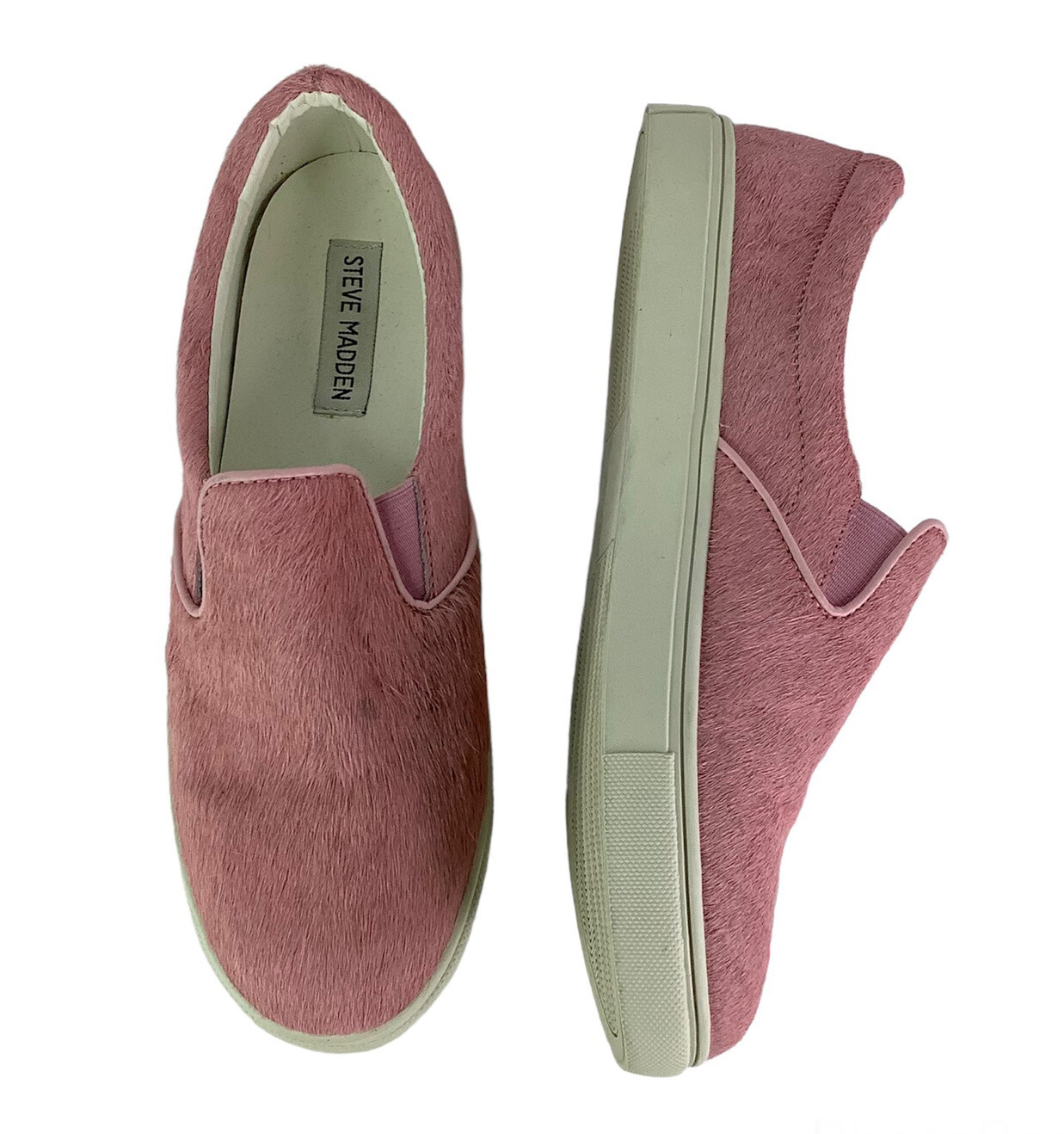 PONY Scarpe da ginnastica pattinatore Steve Madden Ecentic morbide ragazza rosa capelli di cavallo taglia 9