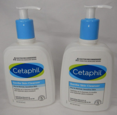 (2 Pack) Cetaphil Gentle Skin Cleanser 16oz Hypoallergenic Paraben Free 473ml
