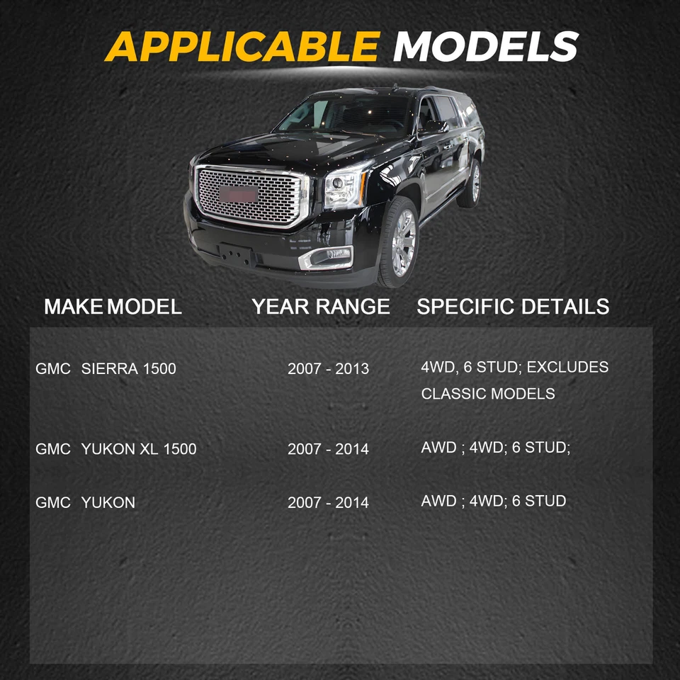 Juego (2) Conjunto de cojinete de cubo de rueda delantera para Chevrolet Tahoe 2007 2008 2009-2014 Foto 2 de 4