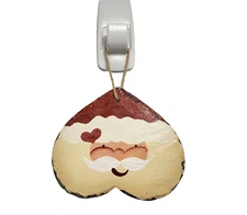 Plain Jane Handcrafted Santa Slate Plaque Hand Cut Ornament Christmas Holiday 