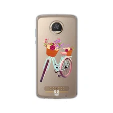 HEAD CASE DESIGNS WHEELS AND FLORAL SOFT GEL CASE FOR MOTOROLA PHONES