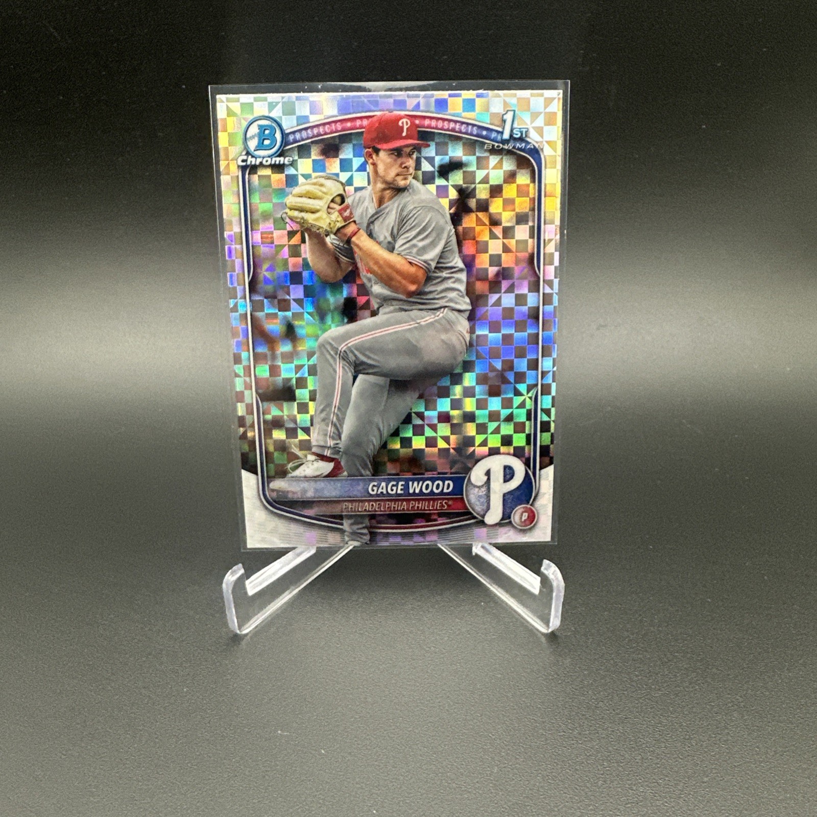 2025 Bowman Draft Gage Wood 1st Chrome X-Fractor #BDC-4 Phillies