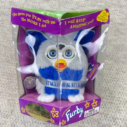 Vintage Furby Millennium Special Limited Edition 1999 Tiger Sealed Damaged Box