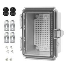 LeMotech Electrical Box, IP67 Waterproof Hinged 4.7"x3.5"x2.7", Clear Cover