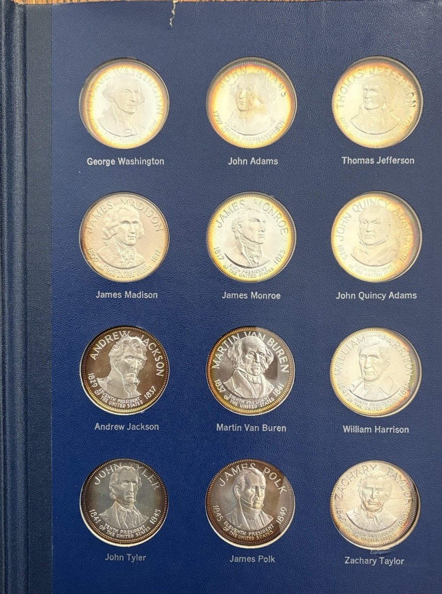 FRANKLIN MINT TREASURY OF PRESIDENTIAL COMMEMORATIVE MEDALS