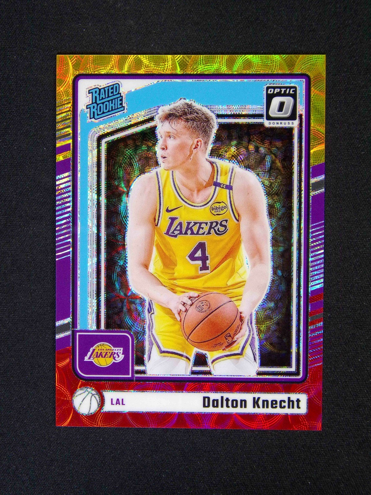 2024-25 Donruss Optic Dalton Knecht #256 RC Red and Gold International /99