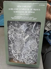 9’ LED Gem Garland, 100 Warm White LED Lights, Christmas, Holiday, Weddings