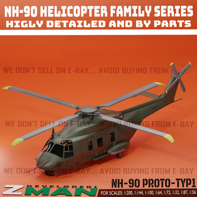 3d printed NH90 (first proto type-1) v1 helicopter