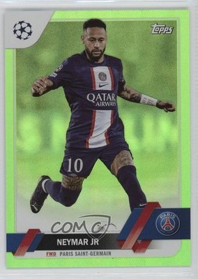 2022-23 Topps UEFA Club Competitions Neon Green Foil 120/199 Neymar Jr #10 1o5o