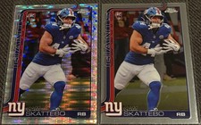 2025 TOPPS Chrome Pulsar Cam Skattebo & Base Card #331 New York Giants Lot of 2