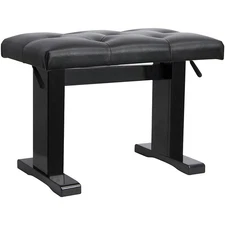 On-Stage Height Adjustable Piano Bench Black LN