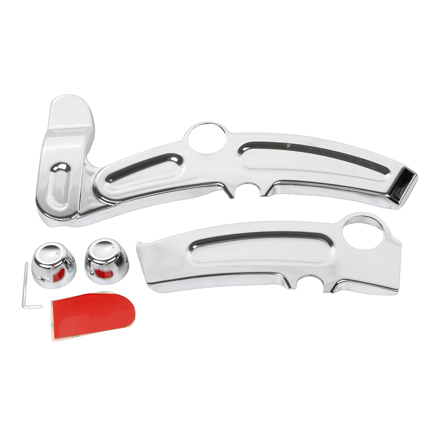 Chrome Left & Right Boomerang Frame Covers For Harley Heritage Softail 2008-2017