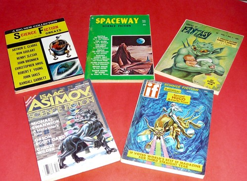 5 Vintage Science Fiction Magazines 1968 1969 1969 1969 1988